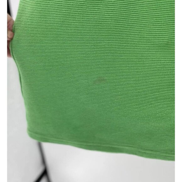 Hanna Andersson Women’s Kelly Green Ribbed Textured Knit Dress Sz Sm, USA, FLAW - Picture 4 of 13